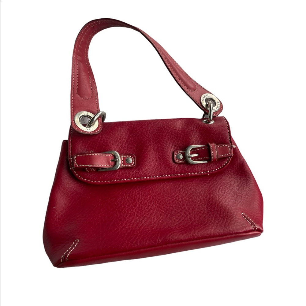 Red Leather Tommy Hilfiger Purse